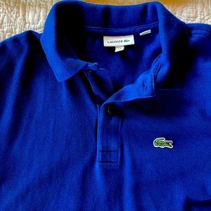 Boys Lacoste Polo, Royal Blue